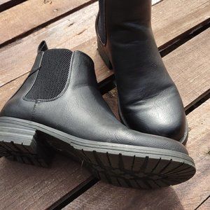 Call It Spring Black Vegan Leather Chelsea Boots